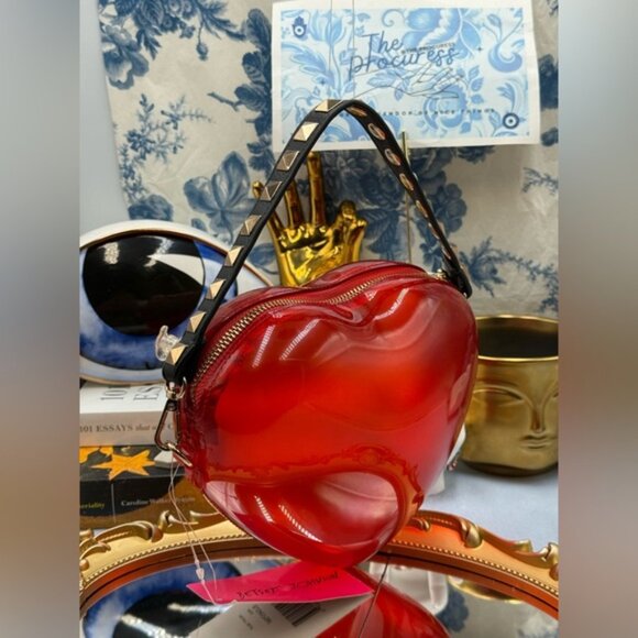 🆕 BETSEY JOHNSON 🧿 NWT Heart Beat Purse, Kitsch Inflatable Red Heart Balloon - Picture 4 of 16